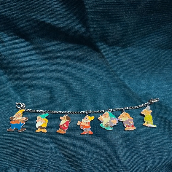Disney AAI Jewelry - Charming Seven Dwarfs gold tone charm bracelet